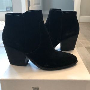 Black Suede Booties - Treasure & Bond